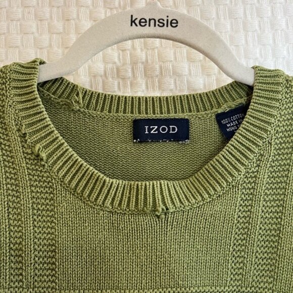 IZOD Vintage Green Men's Sweater - Picture 3 of 3